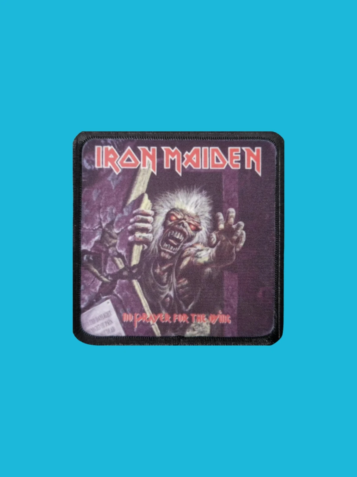 Patch Iron Maiden - No Prayer For The Dying - Imprimé - Carré de 7,5 x 7,5 centimètres